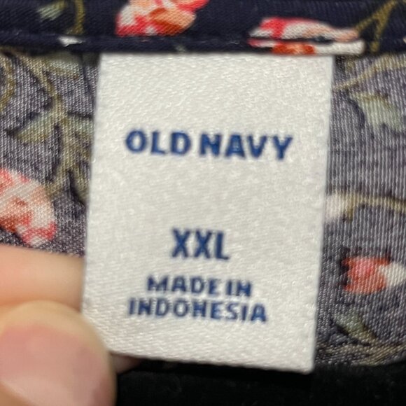 Old Navy Womens Tiered Maxi Dress XXL Dark Floral Cottagecore Prairie Herbalist - Picture 9 of 10